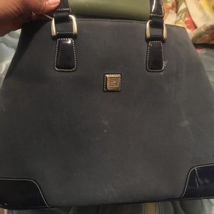 DVF Overnight Tote Bag (Blue suede)